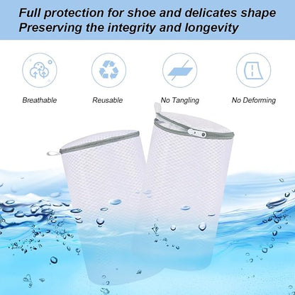 Vivifying Shoe Washing Machine Bag, 2 Pack Honeycomb Mesh Laundry Bag - Image 4