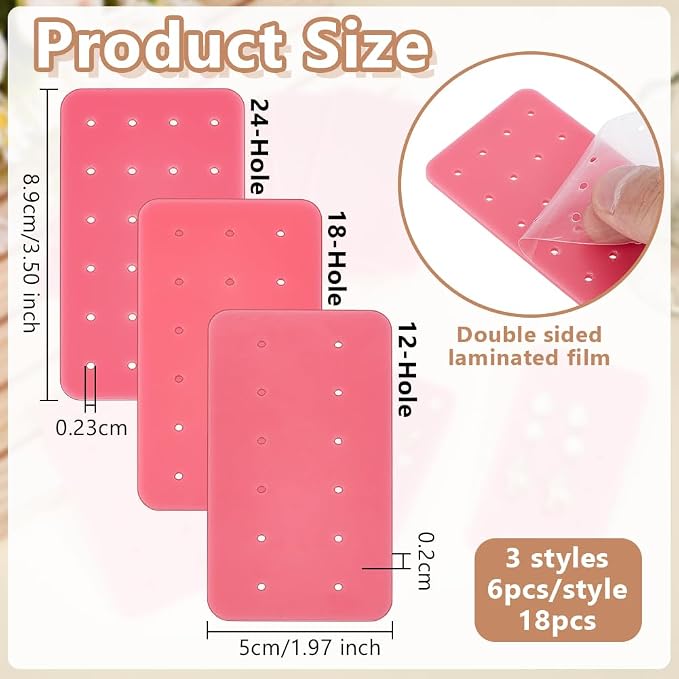OLYCRAFT 18Pc Portable Earring Display Card - Image 2