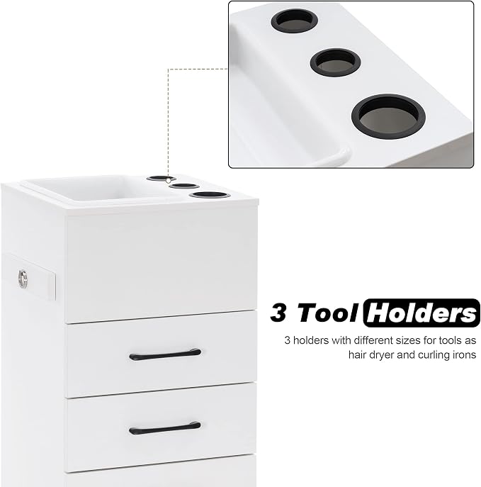 BarberPub Salon Storage Cabinet Beauty Locker Hair Dryer Holder Stylist Spa - Image 5