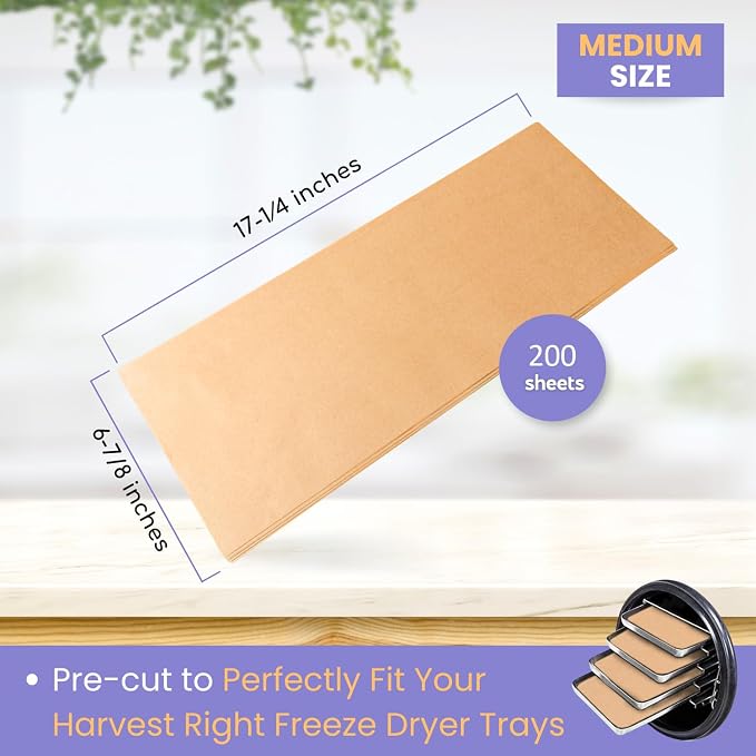 200 pack Parchment Paper For Harvest Right Freeze Dryer - Image 2