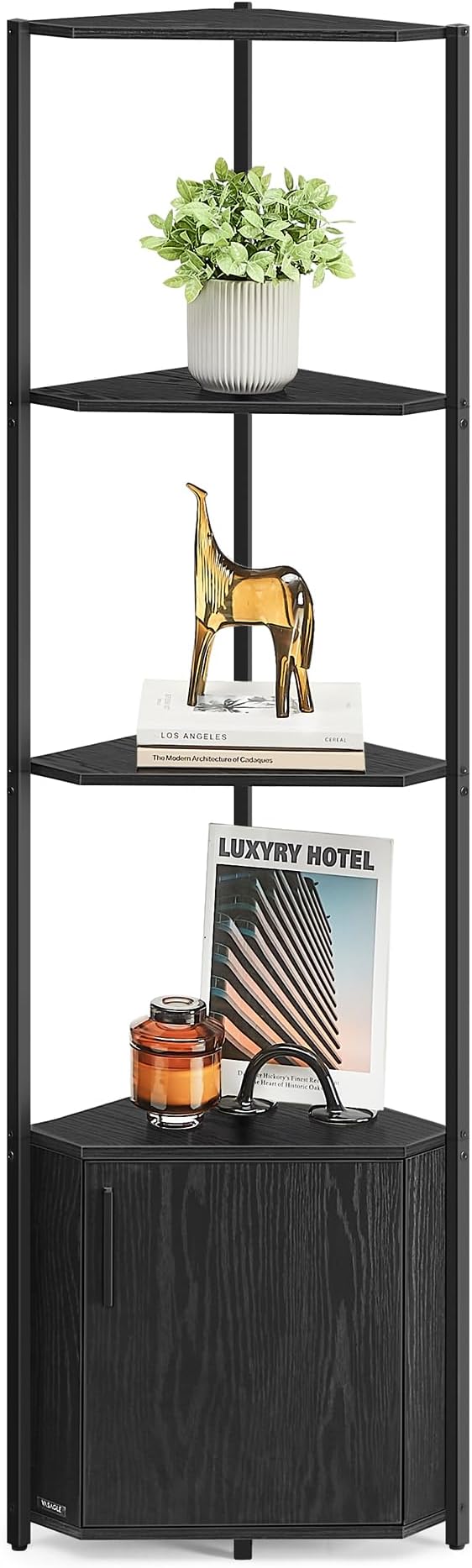 VASAGLE Corner Shelf with Storage, 5-Tier Corner Storage Cabinet | Corner shelf by Unknown