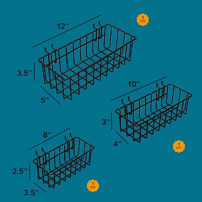 1/4 inch Extra Thick Pegboard Accessories Kit, Only Suitable - Image 4