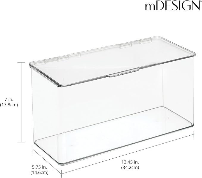 mDesign Plastic Stackable Playroom/Gaming Storage Organizer Bin Box - Image 4