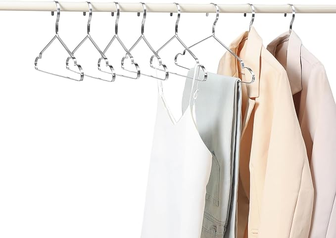 16.5" Heavy Duty Extra Wide Stainless Steel Coats Hangers, Strong Durable Metal - Image 4
