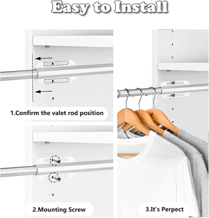 Valet Rod for Closet Pull Out, Standard Retractable closet rod organization rack - Image 8