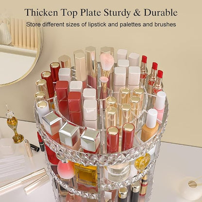 360 Rotating Makeup Organizer, DIY Adjustable Makeup Carousel Spinning Holder - Image 4