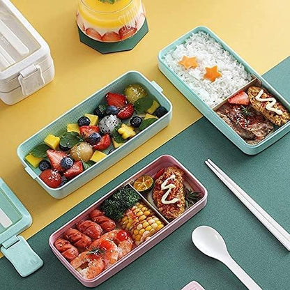 Rarapop Pink Stackable Bento Box Japanese Lunch Box Kit - Image 7