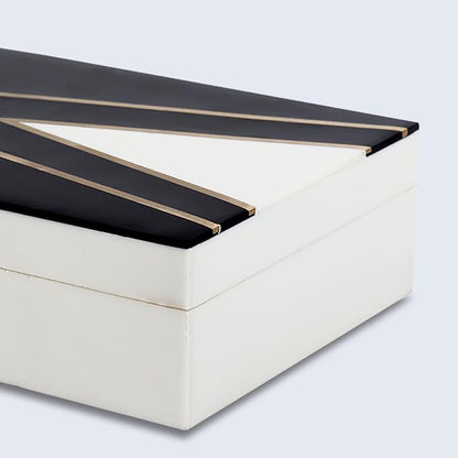 Handicrafts Home Black and White Decorative Storage Box - Image 5