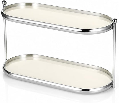2 Tier Perfume Organizer, Stainless Steel Frame - Image 2