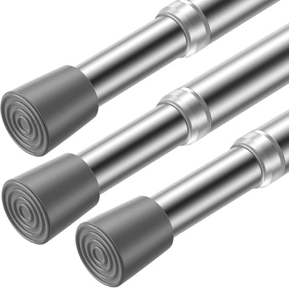 AIZESI Sliver Spring Tension Rods Adjustable 26 to 39 Tension Curtain Rod Small by AIZESITENSIONROD