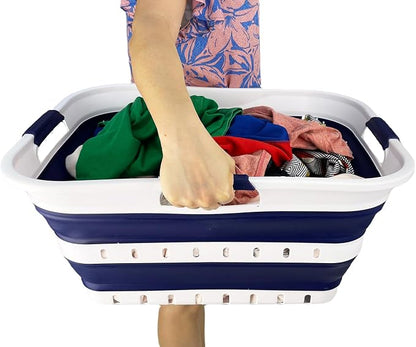 SAMMART 42L Collapsible Plastic Laundry Basket - Image 8