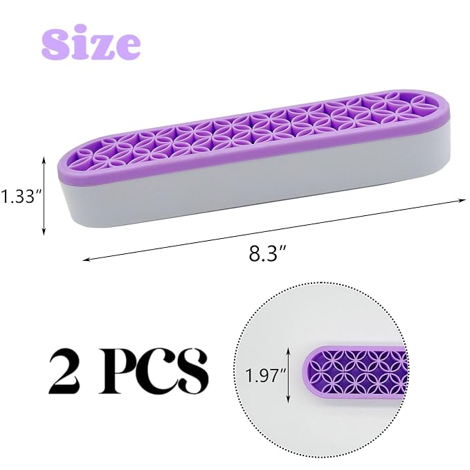 TANG SONG 2 PCS Silicone Make up Brush Holder Cosmetic Storage Box Desktop - Image 2