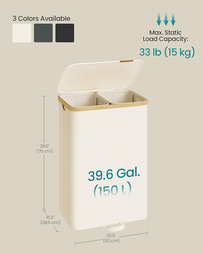 SONGMICS Laundry Hamper, Laundry Sorter - Image 5