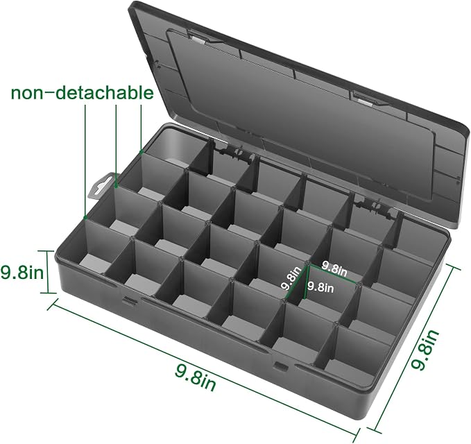 Gbivbe Large 24 Grids Plastic Organizer Box Adjustable Dividers, Art DIY Crafts - Image 5