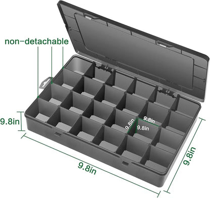 Gbivbe Large 24 Grids Plastic Organizer Box Adjustable Dividers, Art DIY Crafts - Image 5