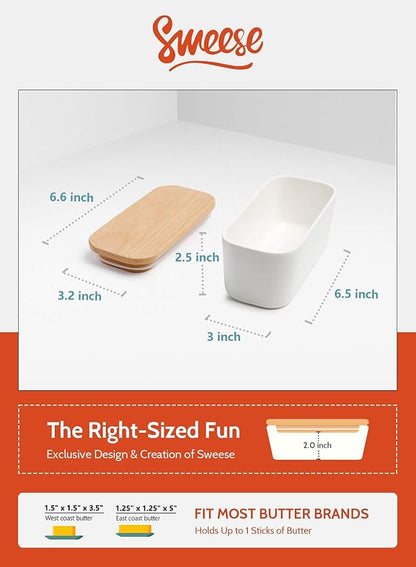 Sweese Small Butter Dish with Lid - Image 2