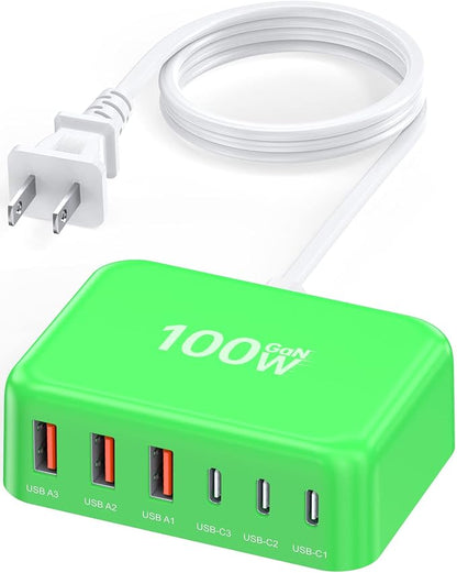 6 in 1 USB Charger, 50% Smaller Charging Station by BOVICAS