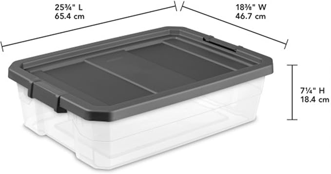 Sterilite 18-Pack Modular Stacker Box, Durable Clear Plastic Storage Bins - Image 3