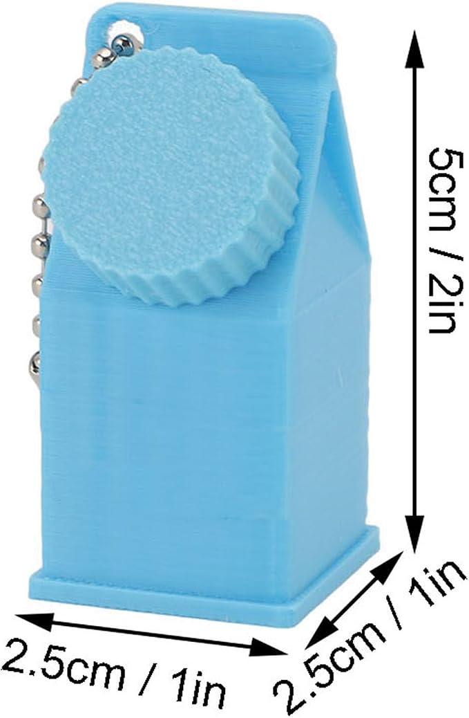 TOPINCN Milk Carton Box Keychain, Tolerant Holder Milk Carton Keychain Holder - Image 2