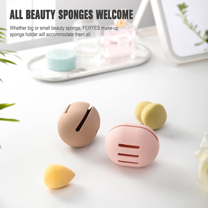FERYES Makeup Sponge Holder – Shatterproof Eco-Friendly Silicone Beauty Make Up - Image 5