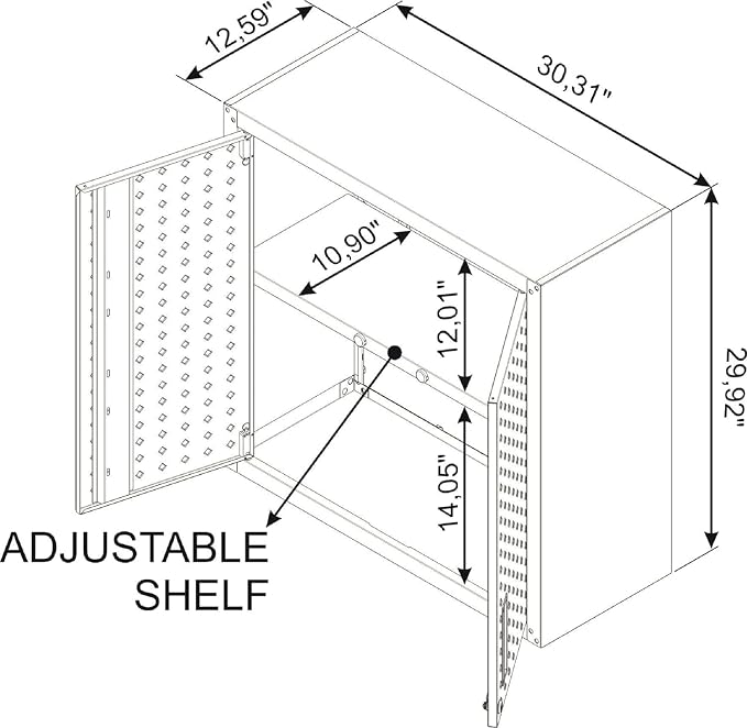 Manhattan Comfort Fortress Floating Garage Storage Cabinet - Image 3
