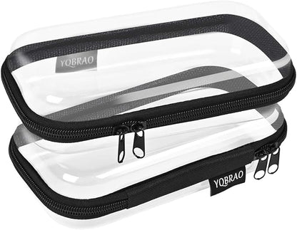 2PCS Zippered Hard Pouch Double, Portable Waterproof Cosmetic Bag by Unknown