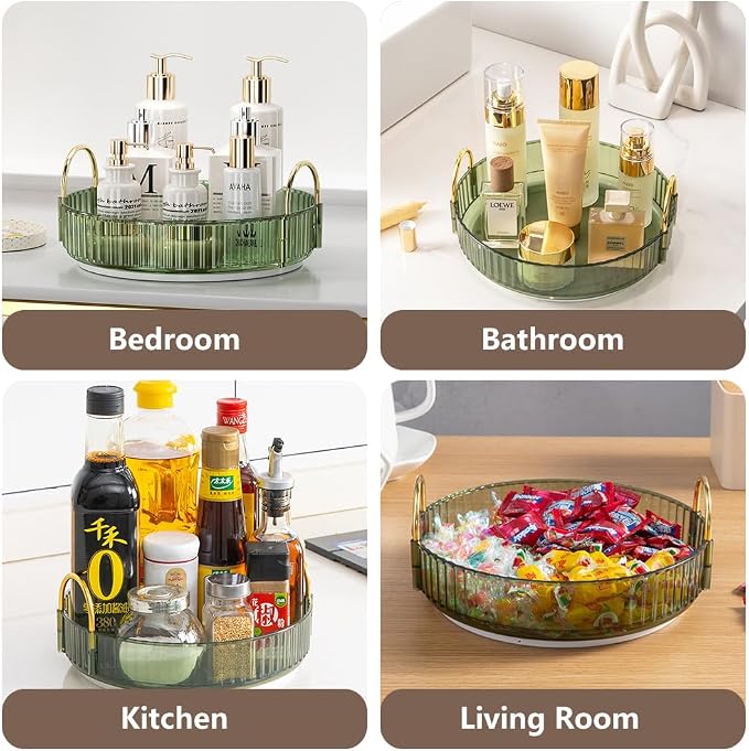 Rotating Makeup Organizer for Vanity, Spinning Cosmetics Storage for Bathroom - Image 5