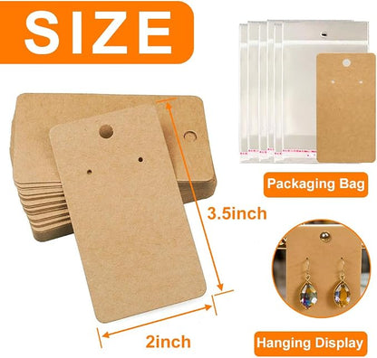 300pcs Kraft Paper Earring Card Holder Paper Tags - Image 3