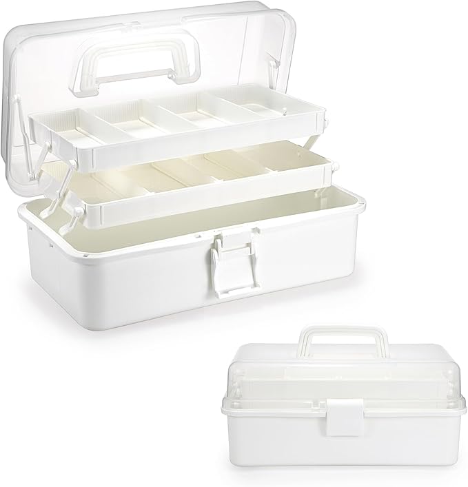 BTSKY 3-Layer Plastic Dividing Storage Box Craft Organizer by BTSKY