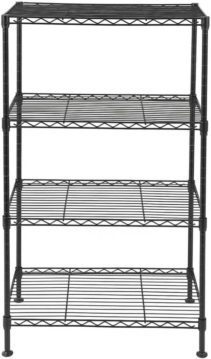 4-Tier Wire Storage Shelf Unit, 83 lbs Per Shelf Capacity, Adjustable Steel by Unknown