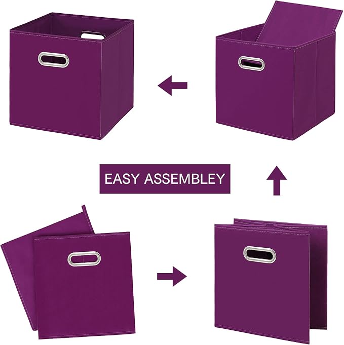 Fabric Cloth Storage Bins, Fabric Cube Bins Organizer - Image 6