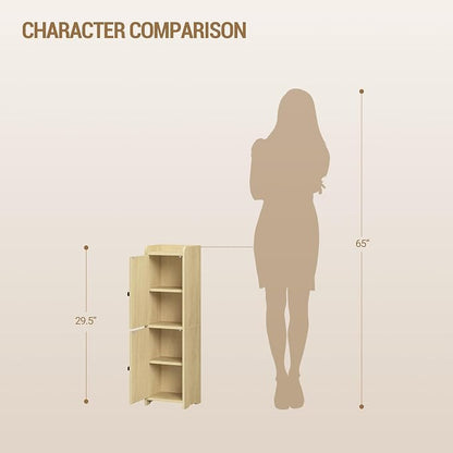 Hzuaneri Bathroom Storage Cabinet, Small Corner Floor Cabinet - Image 4