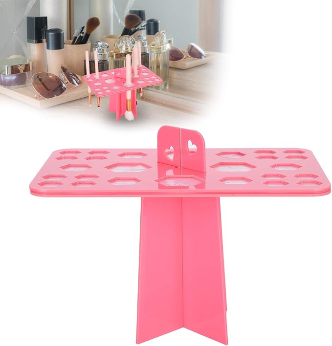 ZJchao Makeup Brush Drying Rack, 26 Hole Makeup Brush Holder Cosmetic Brush by ZJchao