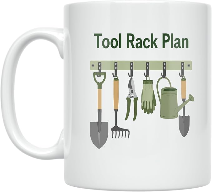 Garden Tool Rack Mug by Unknown