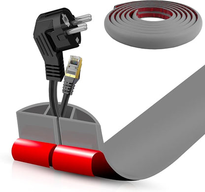 Floor Cord Cover Self Adhesive Cord Hider, 10FT Cable Management, Extension by DBHXXMB-HH