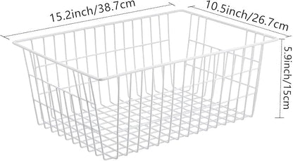 15.2" Metal Wire Baskets for Organizing 6 Pack, Household Pantry Storage - Image 7