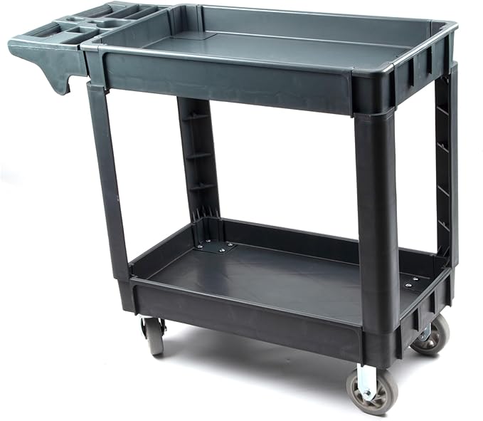 Heavy Duty Rolling Utility Service PP Cart by SUNMAX