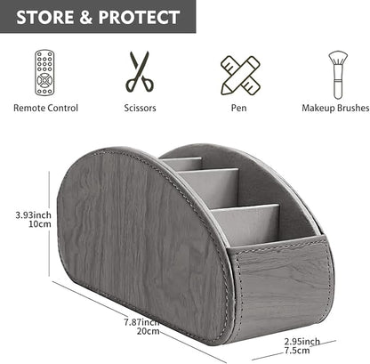 Remote Control Holder, Leather 5 Rooms Desk Organizer and Decorations - Image 3