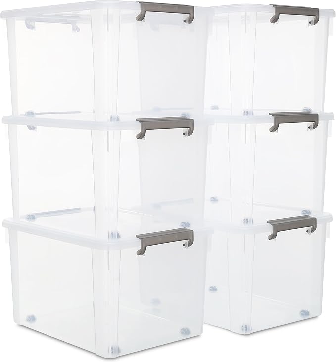 Citylife 6 Packs 58.1 QT Plastic Storage Bins by Unknown