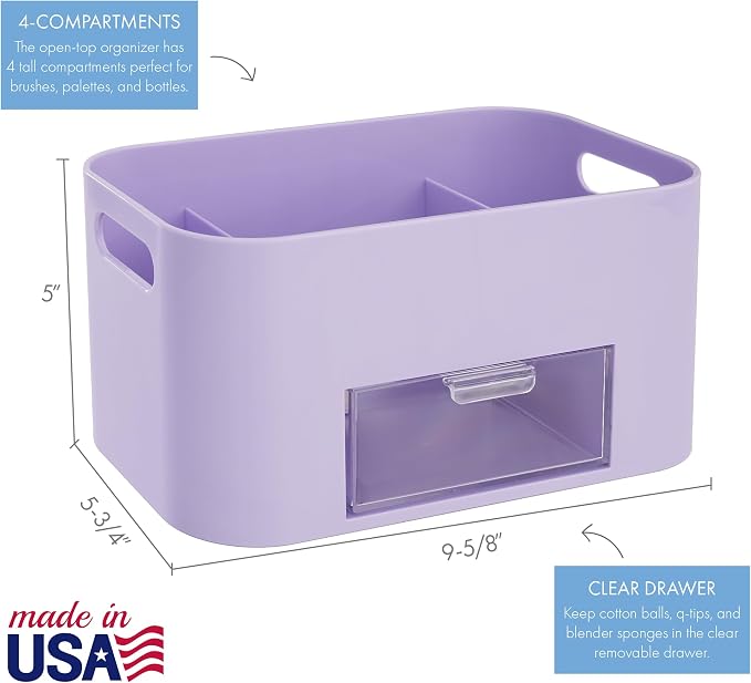 STORi Bliss Lilac Purple Makeup Organizer - Image 5