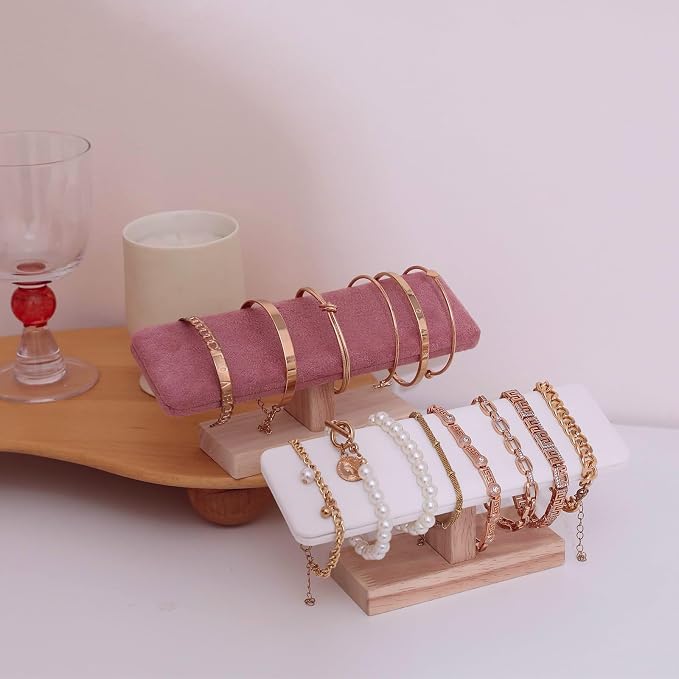 Wooden Watches Display Tower Base Watch Neck Bracelet Organizer Rack Bangle - Image 4