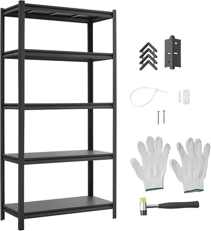 VEVOR Storage Shelves, 5-Tier Adjustable, 3000 lbs Capacity, Heavy Duty Garage - Image 9