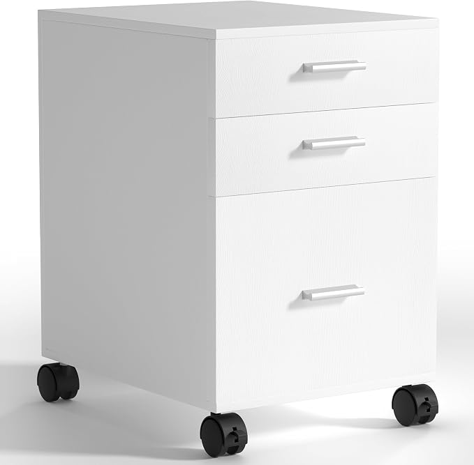 3 Drawer Mobile File Cabinet on Wheels, Classroom Organization, Printer Stand by Unknown