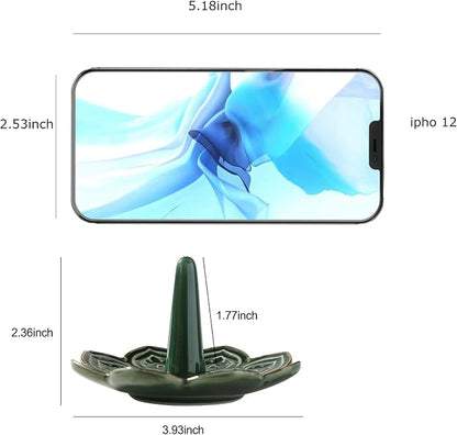 Ceramic Green Mandala Ring Holder Decorative Jewelry Holder/Trinket Tray - Image 3