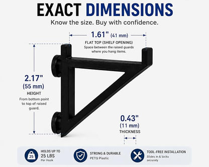 Garage Storage Utility Hooks – Keyhole Shelving Hook Fits Standard Boltless - Image 5