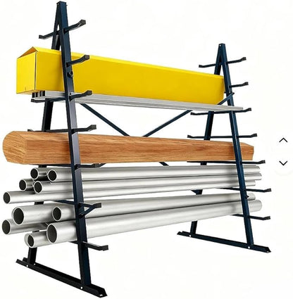Horizontal Storage Rack Steel Pipe Storage Rack Heavy Duty Adjustable 7-Tier by Unknown
