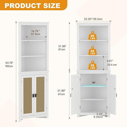64 inch Farmhouse Corner Cabinet - Image 3