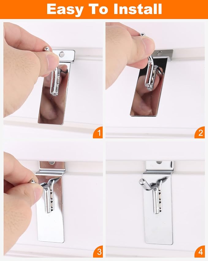 1" Slatwall Hooks, 30 Pack Slat Wall Accessories Hanging Display Hooks - Image 5