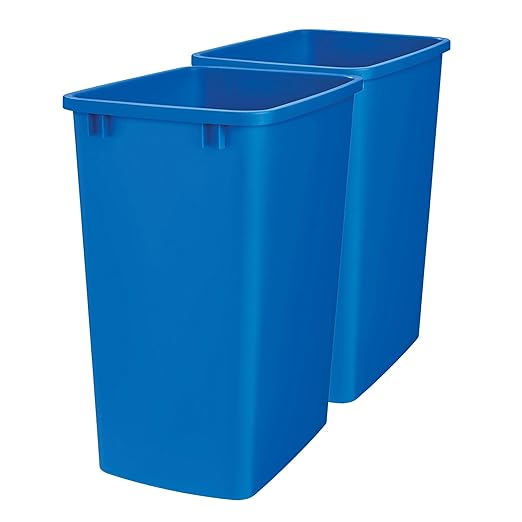 Rev-A-Shelf 2-Pack 35 Quart Polymer Replacement Trash Bin, Recycle Waste by Rev-A-Shelf