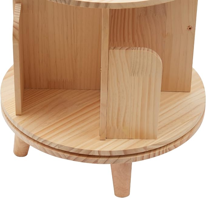 1 Tier Rotating 360 Display Floor Standing Bookcase Storage Rack - Image 8